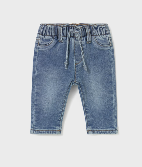 Mayoral pantaloni baieti blugi basic 0-18 luni Denim mediu