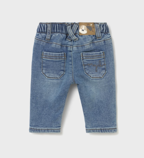 Mayoral pantaloni baieti blugi basic 0-18 luni Denim mediu Imagine secundară a produsului