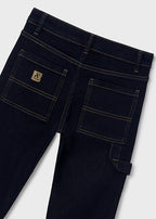 Mayoral pantaloni baieti blugi drepti cu cusaturi 10-14 ani Dark indigo