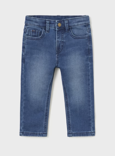 Mayoral pantaloni baieti blugi slim fit 12-36 luni, Denim mediu Imagine principală a produsului