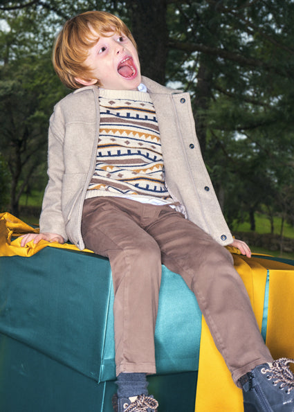 Mayoral pantaloni baieti chino jogger 5-10 ani Cacao