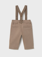 Mayoral pantaloni baieti lungi cu bretele 0-18 luni Pamantiu