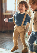 Mayoral pantaloni baieti cu bretele 6-48 luni Beige