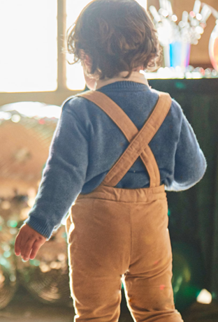 Mayoral pantaloni baieti cu bretele 6-48 luni Beige