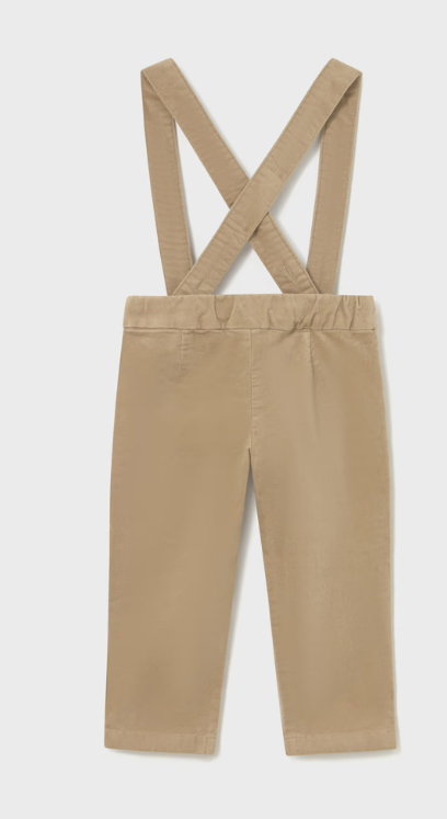 Mayoral pantaloni baieti cu bretele 6-48 luni Beige Imagine secundară a produsului