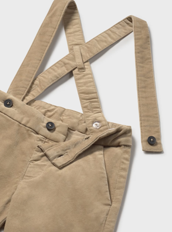 Mayoral pantaloni baieti cu bretele 6-48 luni Beige