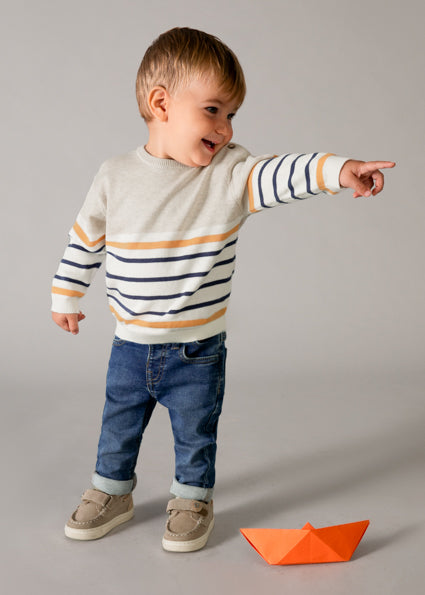 Mayoral pantaloni baieti denim ajustabili 6-48 Denim mediu