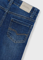 Mayoral pantaloni baieti denim stramti basic 5-10 ani Denim inchis