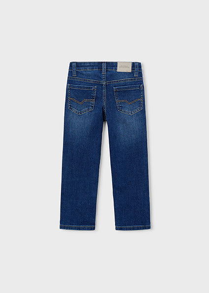 Mayoral pantaloni baieti denim stramti basic 5-10 ani Denim inchis