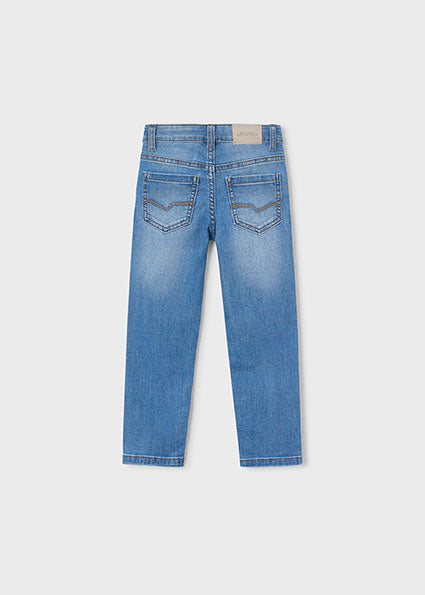 Mayoral pantaloni baieti denim stramti basic 5-10 ani Denim mediu