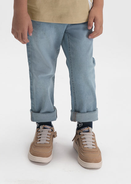 Mayoral pantaloni baieti denim stramti basic 5-10 ani Denim mediu