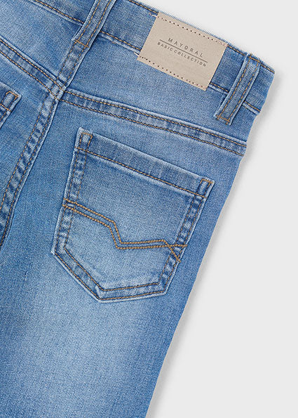 Mayoral pantaloni baieti denim stramti basic 5-10 ani Denim mediu