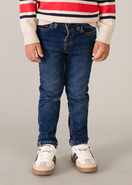 Mayoral pantaloni baieti lungi 5-10 ani Denim inchis