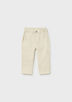Mayoral pantalon baieti lung bambula 12-48 Ecru