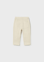Mayoral pantalon baieti lung bambula 12-48 Ecru