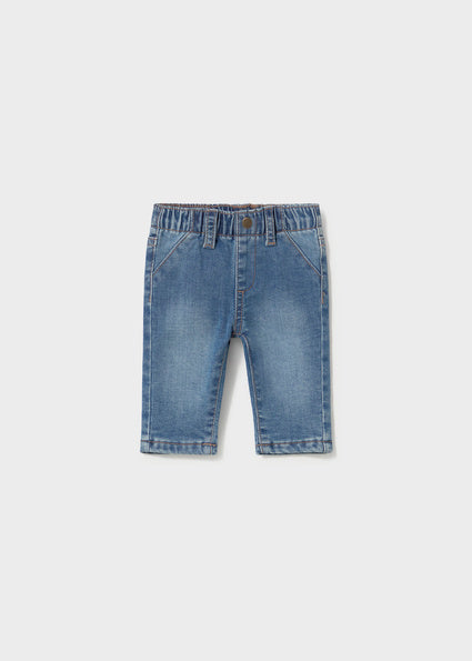 Mayoral pantaloni baieti lungi blugi basic 0-18 luni Denim mediu