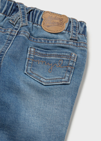 Mayoral pantaloni baieti lungi blugi basic 0-18 luni Denim mediu