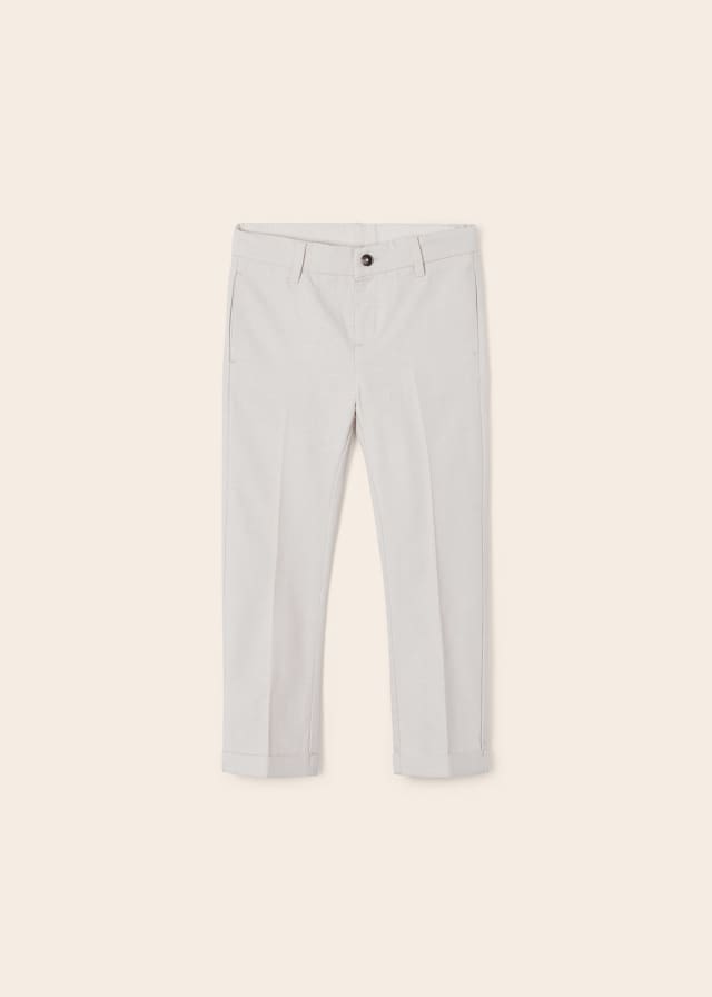 Mayoral pantaloni baieti lungi chino tailoring 4-9 ani, Tapioca
