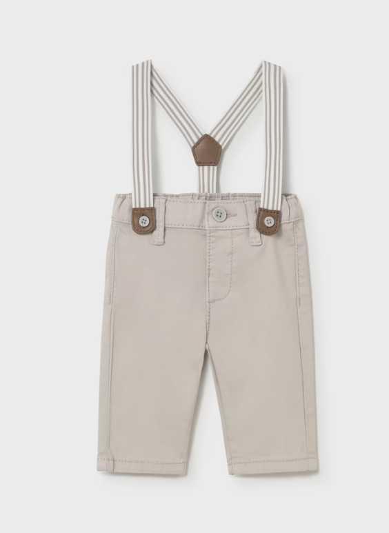 Mayoral pantaloni baieti lungi cu bretele 0-18 luni Acero