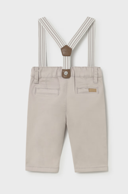 Mayoral pantaloni baieti lungi cu bretele 0-18 luni Acero Imagine secundară a produsului