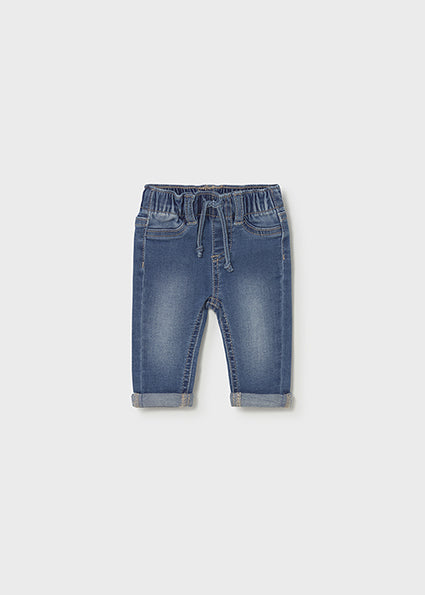 Mayoral pantaloni baieti lungi jeans 0-18 luni Denim inchis