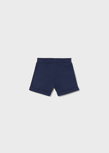 Mayoral pantaloni baieti scurti 0-18 luni Navy blue cu ursulet Imagine secundară a produsului
