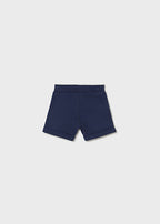 Mayoral pantaloni baieti scurti 0-18 luni Navy blue cu ursulet
