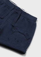 Mayoral pantaloni baieti scurti 0-18 luni Navy blue cu ursulet