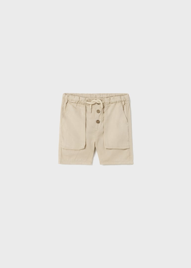 Mayoral pantaloni baieti tip bermude din lTENCEL Lyocell 6-36 luni, Beige Imagine principală a produsului