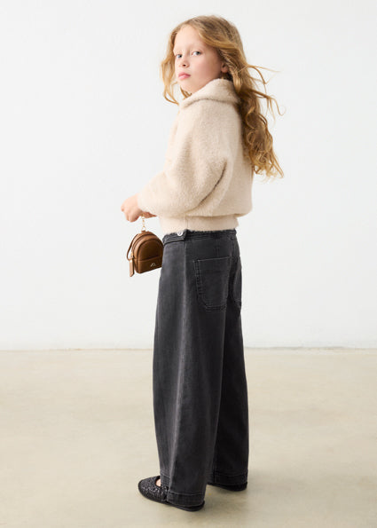 Mayoral pantaloni fete blugi wide leg 2-10 ani Carbon