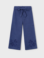Mayoral pantaloni fete lungi cu broderie 5-10 ani Portelan