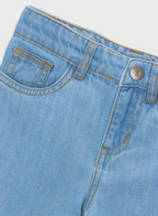 Mayoral pantaloni fete lungi evazati 2-6 ani Denim deschis