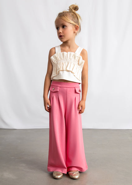 Mayoral pantaloni fete lungi evazati 5-10 ani Camelia