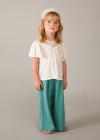 Mayoral pantaloni fete lungi evazati 5-10 ani Menta