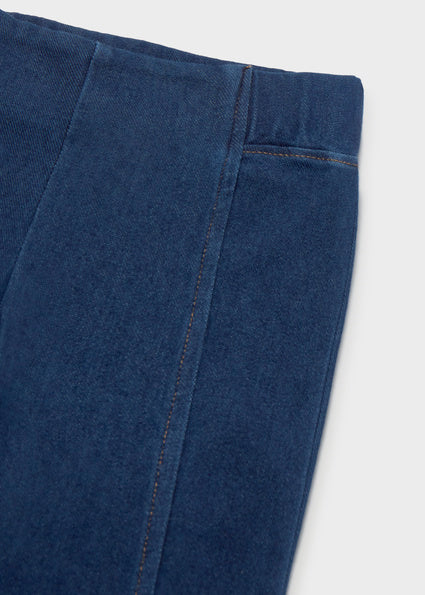 Mayoral pantaloni fete tip colanti evazati 12-48 luni Denim inchis