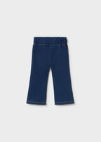 Mayoral pantaloni fete tip colanti evazati 12-48 luni Denim inchis