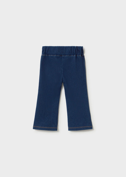 Mayoral pantaloni fete tip colanti evazati 12-48 luni Denim inchis