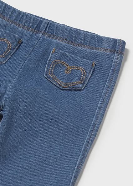 Mayoral pantaloni fetite tip colanti 6-48 luni Denim mediu