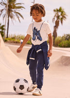 Mayoral pantaloni baieti lungi cu fermoar 5-10 ani Navy blue