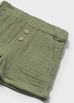 Mayoral pantaloni scurti baieti Bambula 12-48 luni Sage
