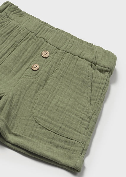 Mayoral pantaloni scurti baieti Bambula 12-48 luni Sage