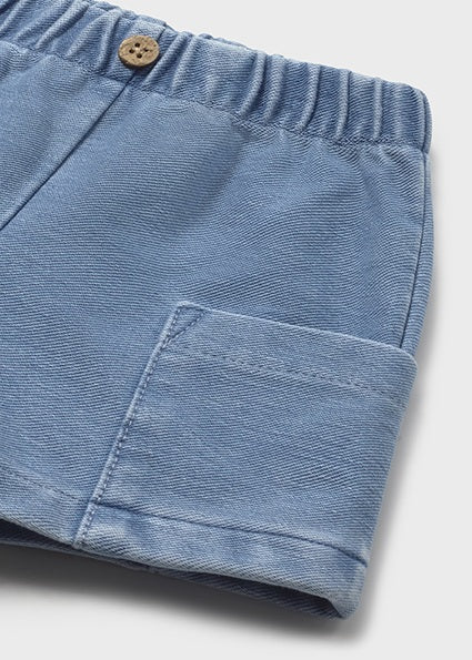 Mayoral pantaloni scurti baieti cu buzunare 0-18 luni Light Denim Imagine secundară a produsului