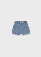 Mayoral pantaloni scurti baieti cu buzunare 0-18 luni Light Denim