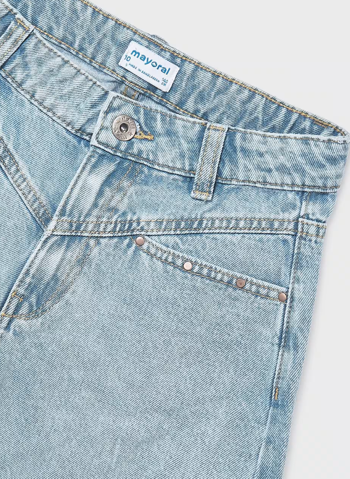 Mayoral pantaloni scurti fete 8-14 ani Denim deschis