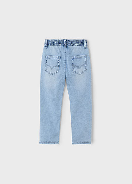 Mayoral pantatolni baieti denim cu cordon 5-10 ani Bleach