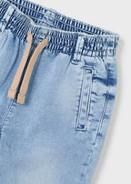 Mayoral pantatolni baieti denim cu cordon 5-10 ani Bleach