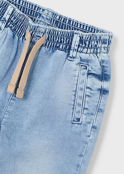Mayoral pantatolni baieti denim cu cordon 5-10 ani Bleach
