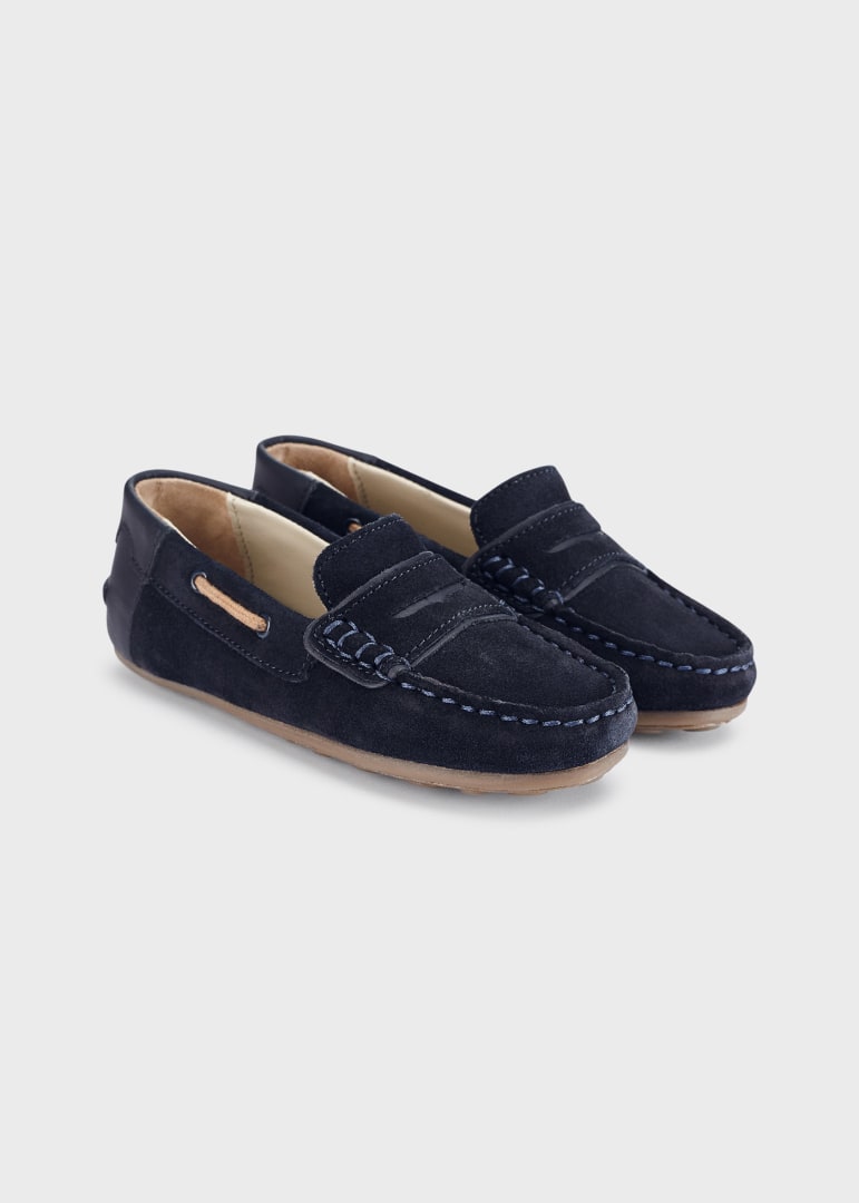 Mayoral pantofi baieti mocasini din piele 26-30, Navy blue Imagine principală a produsului