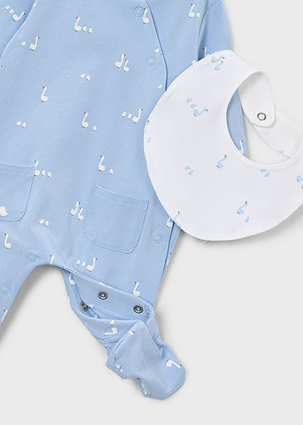 Mayoral pijama baieti cu acesorii 0-18 luni Sky cu gasca