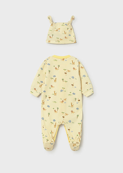 Mayoral pijama baieti cu caciulita 0-18 luni Sunny safari